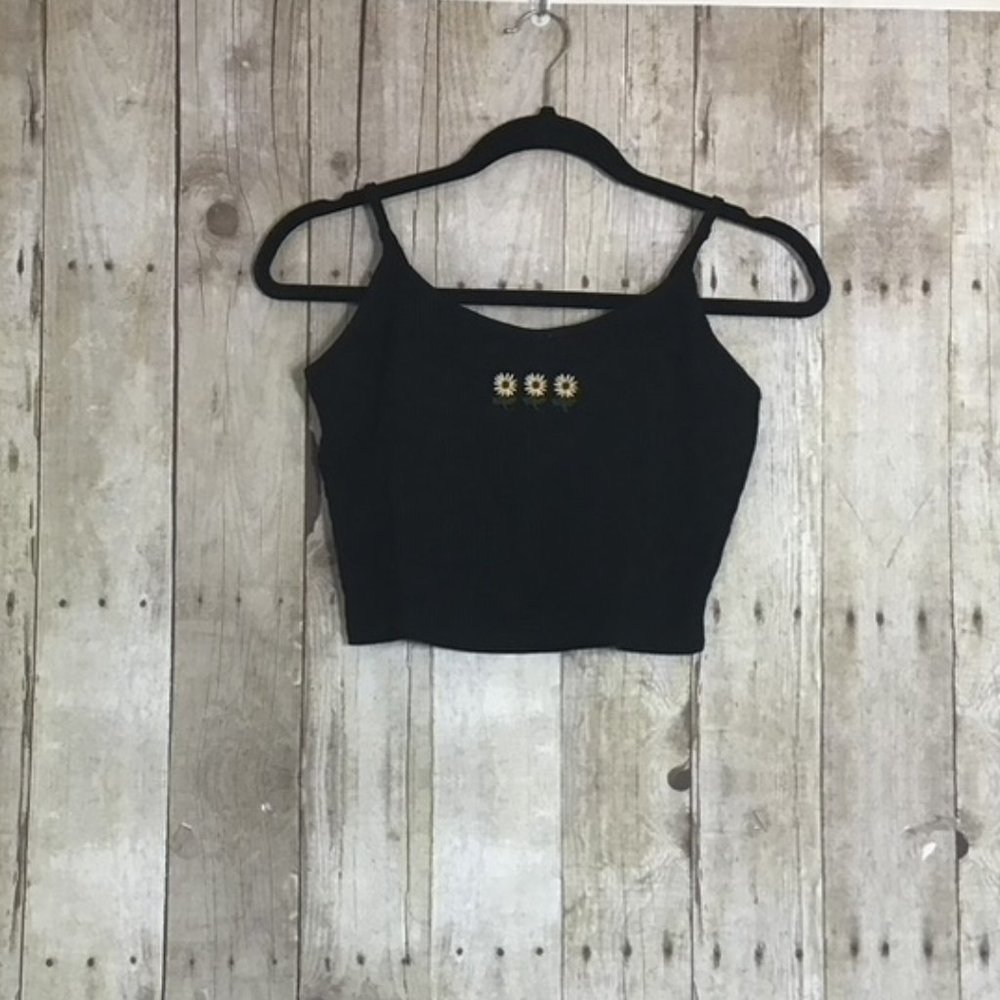 ONE LEFT ✨HP✨NEW Sunflower Ribbed Cropped Tank - Picture 7 of 7